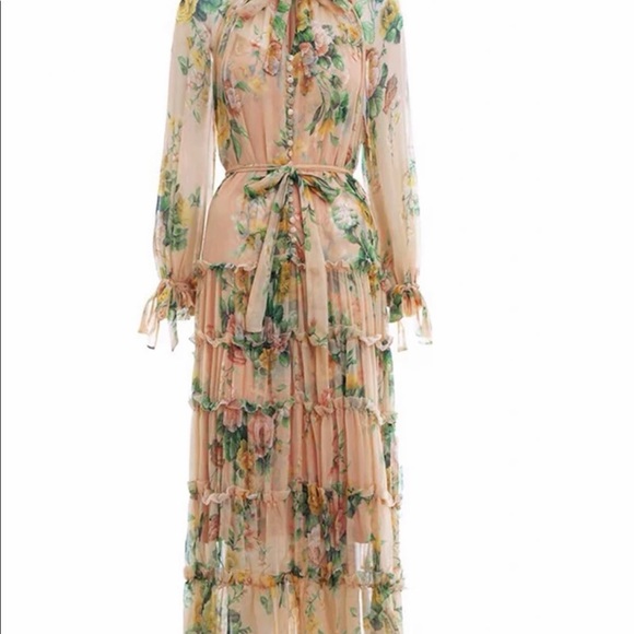 Zimmerman Style Floral Midi Dress - Picture 2 of 5